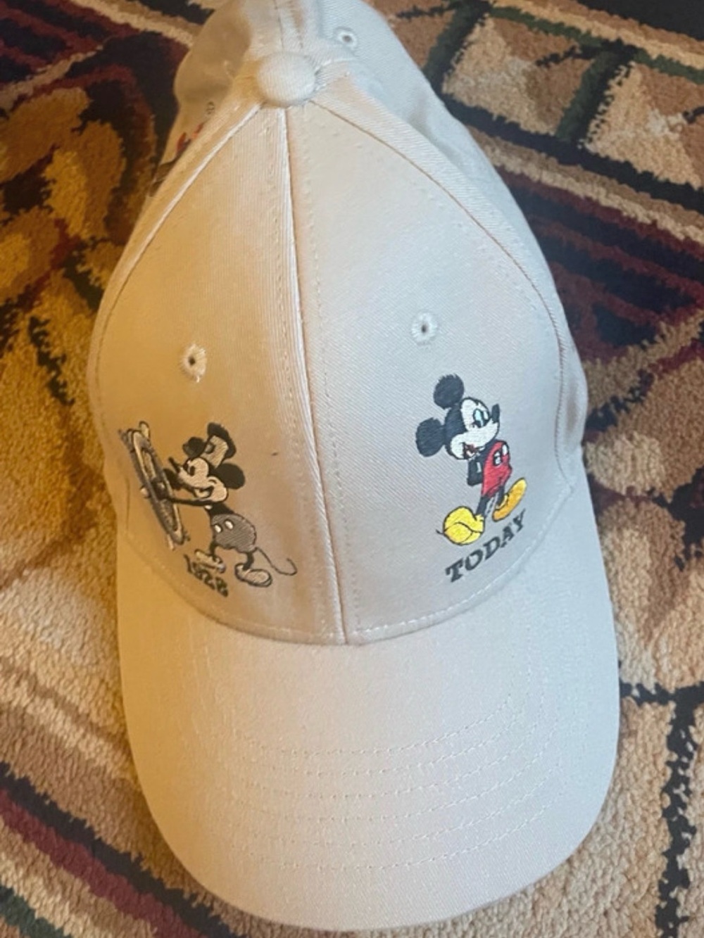 NWOT Disney world parks Beige Hat with Mickey Mouse Print